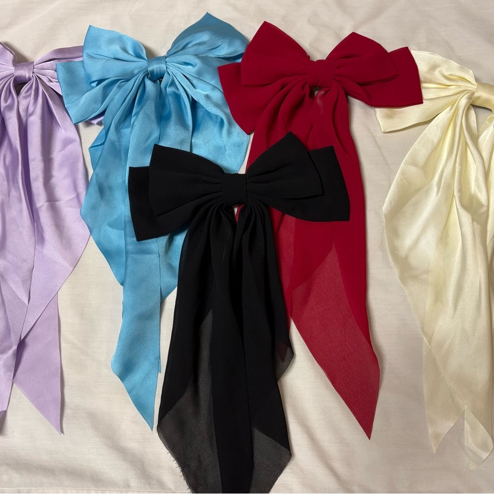 New, Elegant Multi-Color Bow Hair Accessories Set